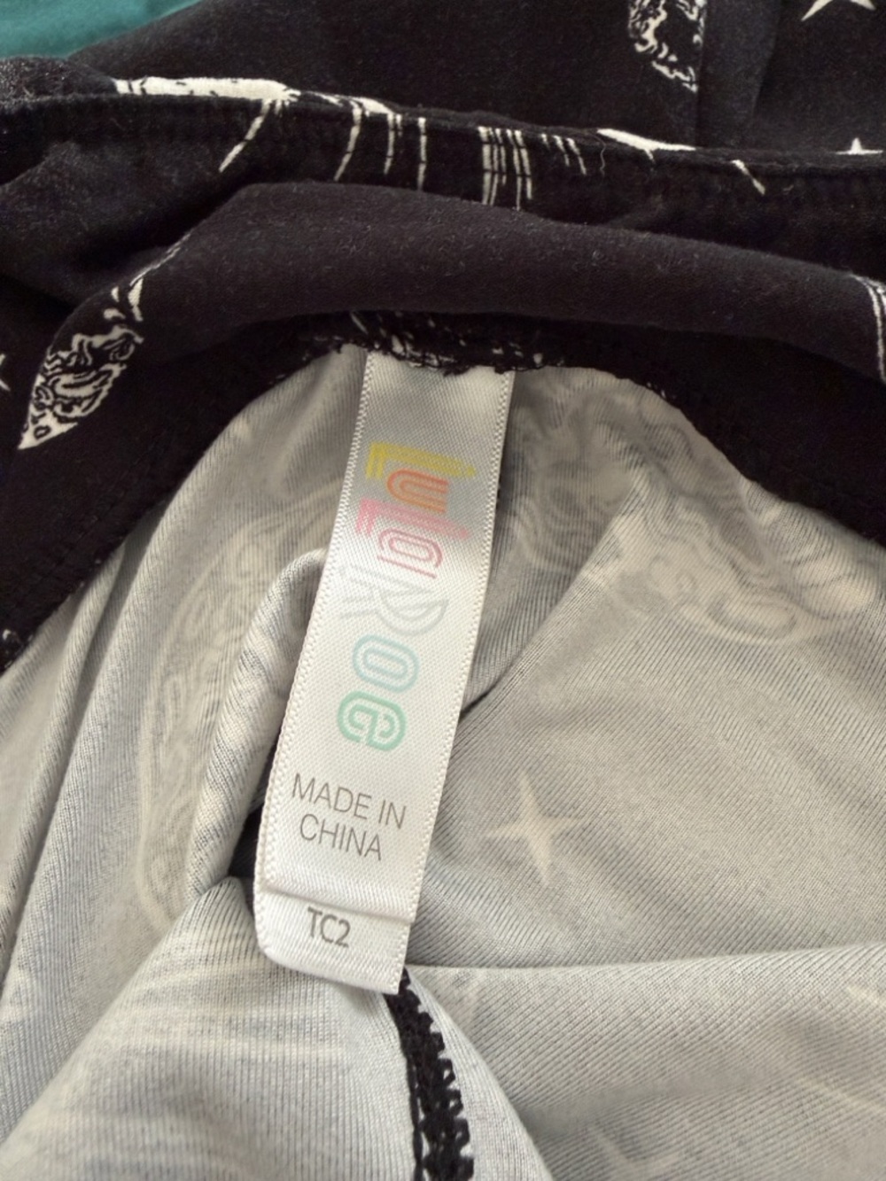 Black Space Print Leggings - Picture 2 of 2